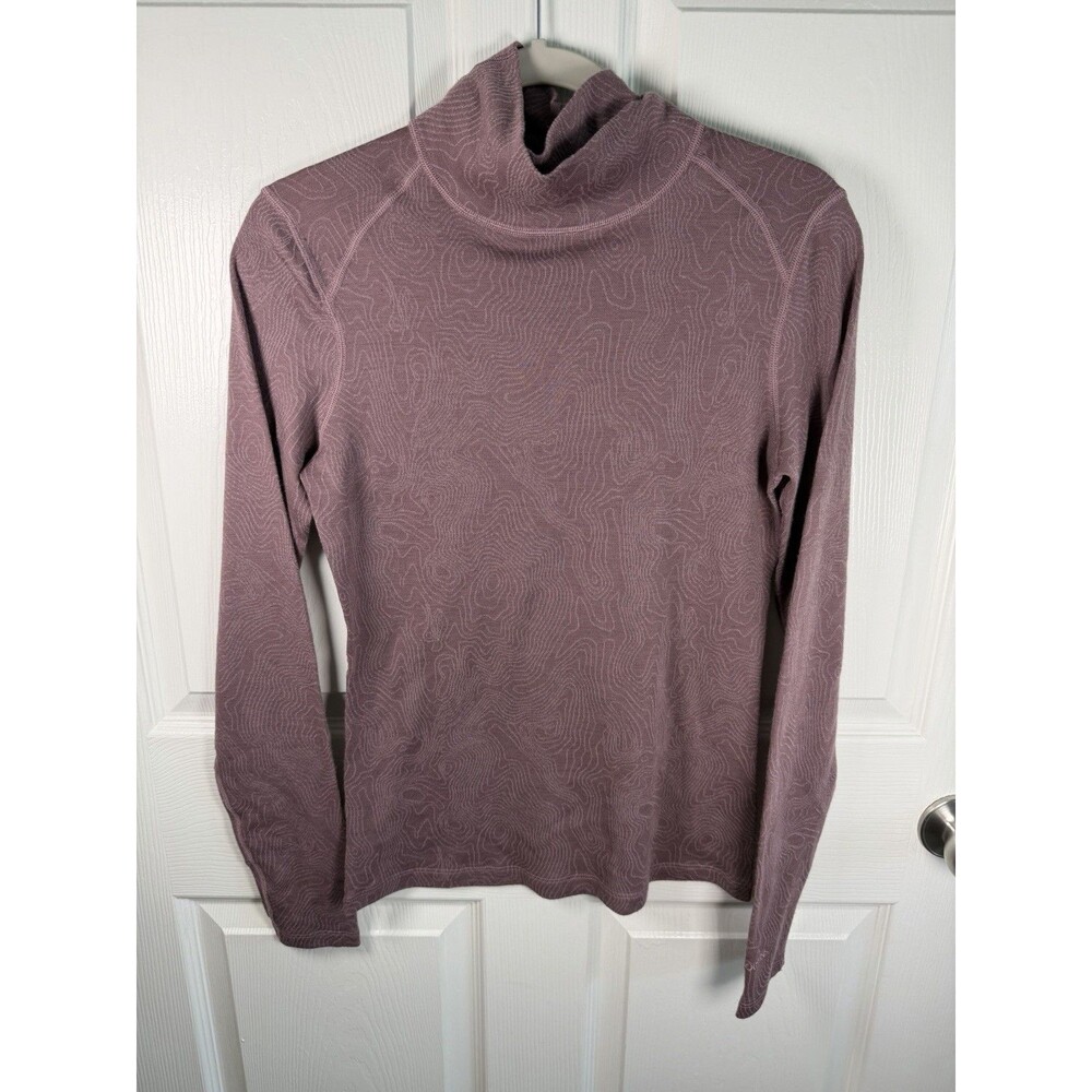 Terramar Woolskins Merino Wool Base Layer Top Small Purple UPF 50 Outdoor Hiking